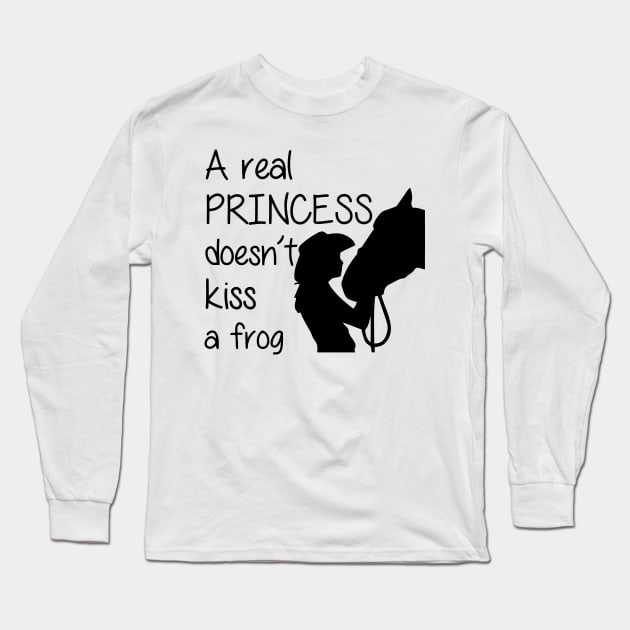 Princess Doesnt Kiss Frog Long Sleeve T-Shirt by Mariteas